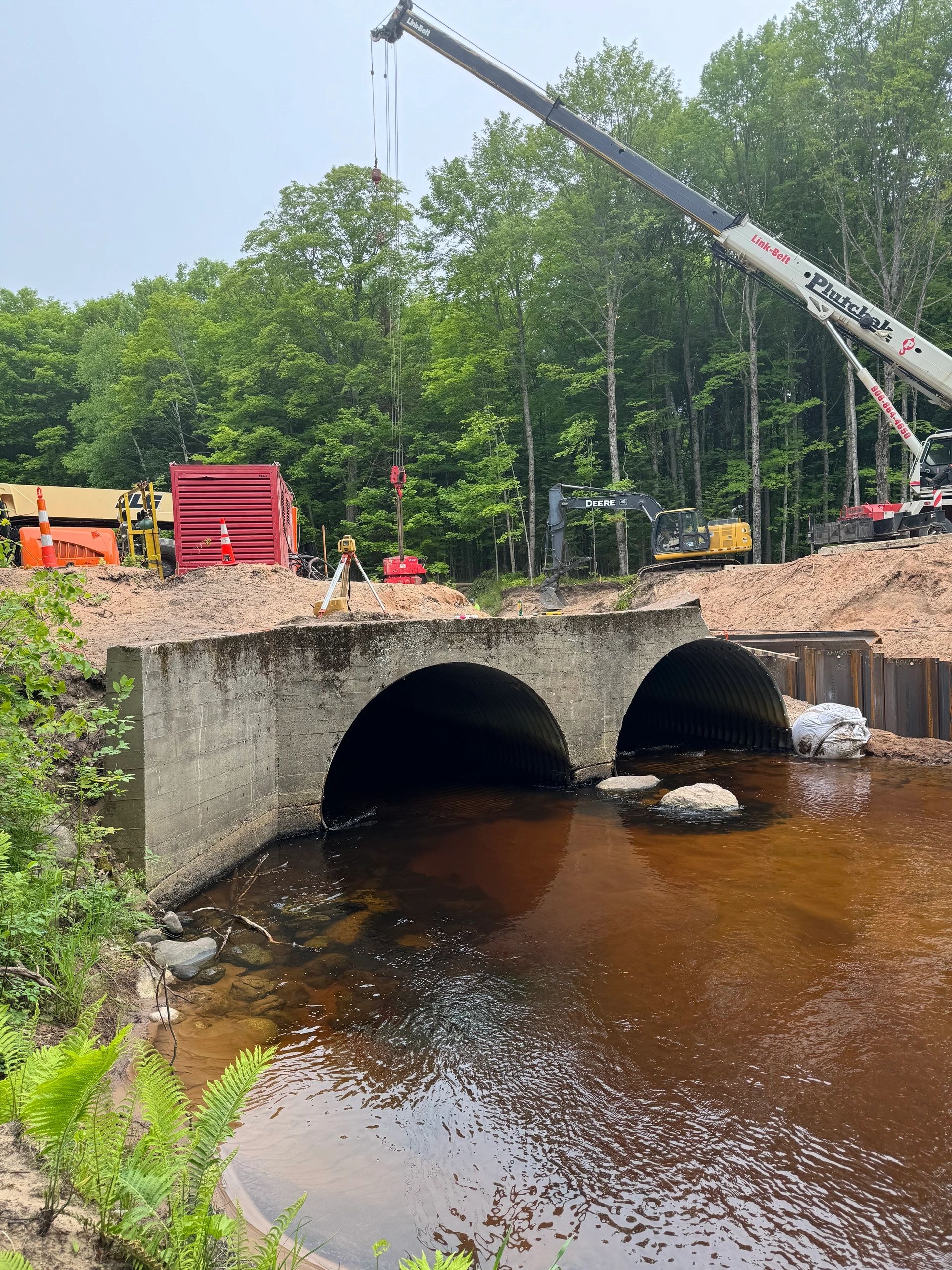 Stream bridge restoration — natural waterway Michigan